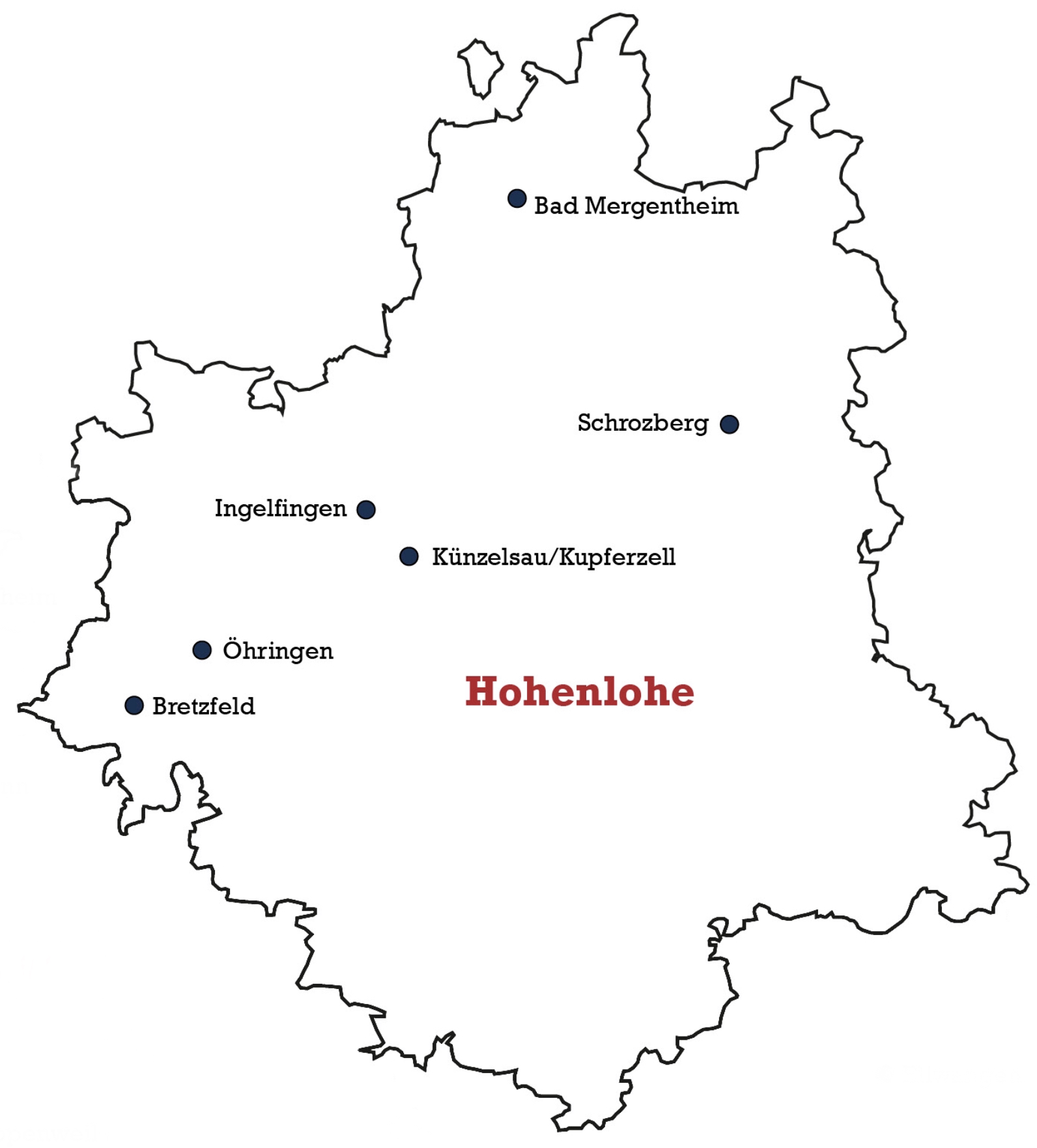 Bezirk Hohenlohe Map